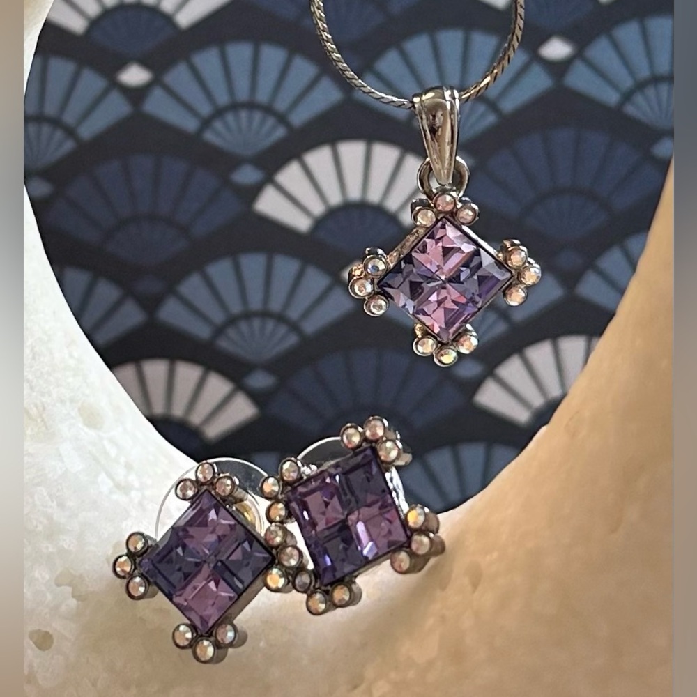 💜 Quality Crystal Jewelry Set - Picture 2 of 9